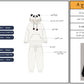 Cute little panda kids girls pajama