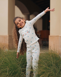 Cat Heart Pajamas for children, girls, long sleeves