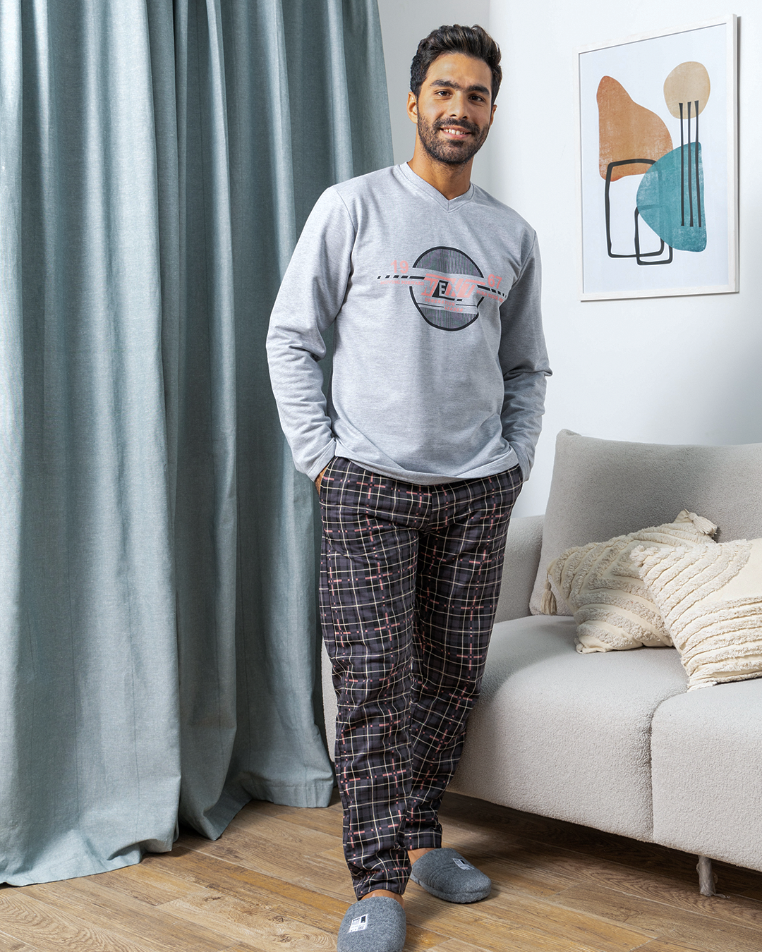 NEXt 1967 V Men's Pajama Pants Checkered