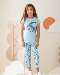 بيجاما بناتي نص كم و بنتكور ايوري