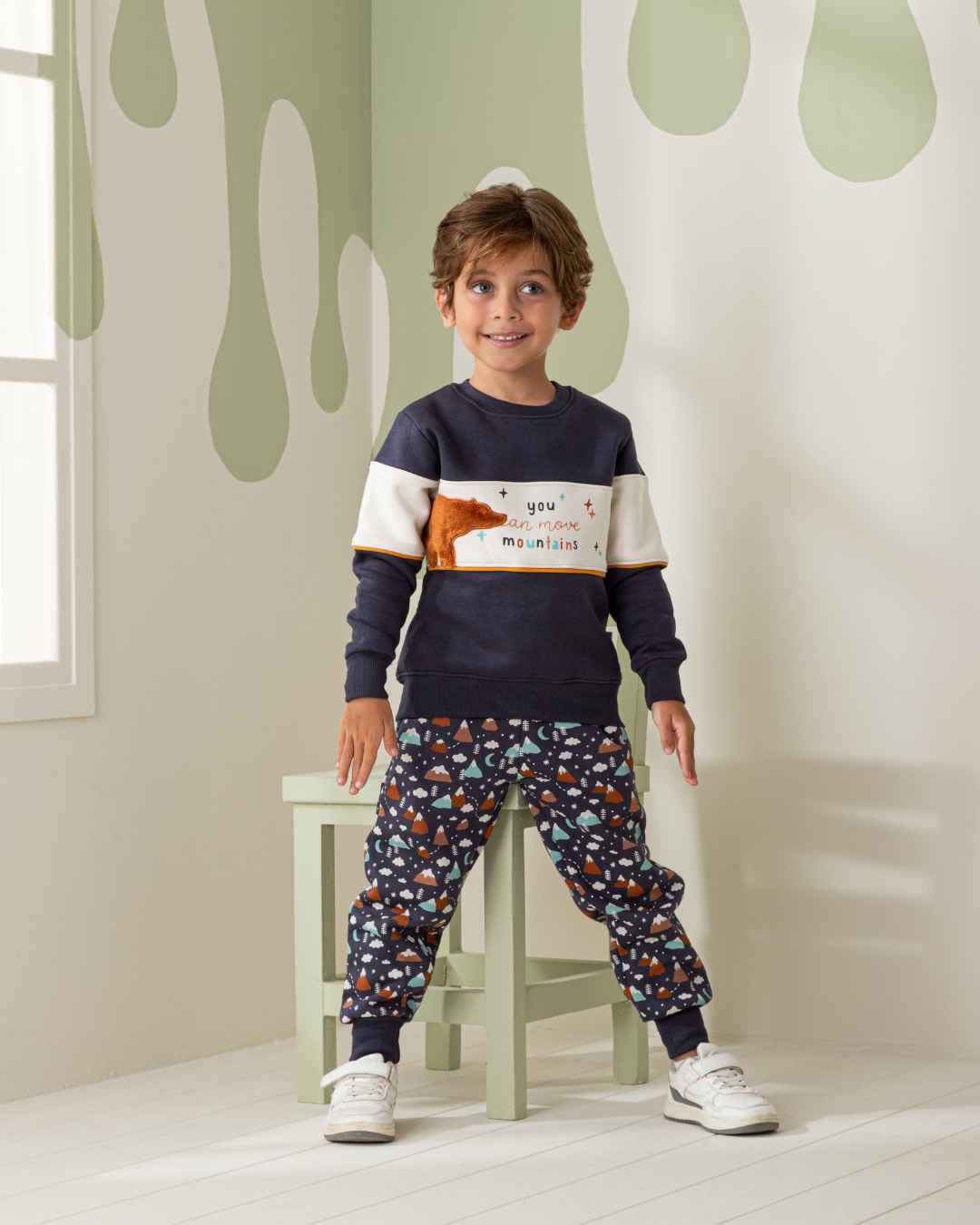 You can move Mountains Boys' Milton cotton pajamas