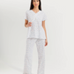 Women's half-sleeve jacquard pants pajamas