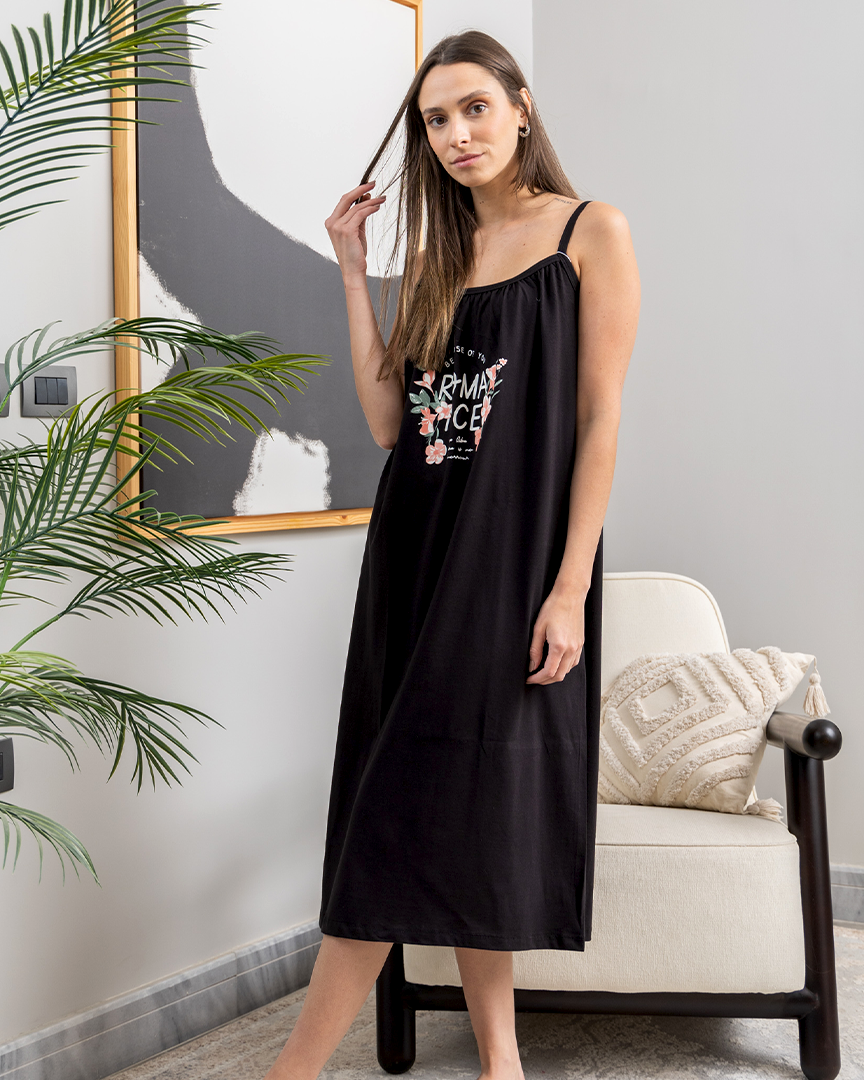 Suspender women's night shirt