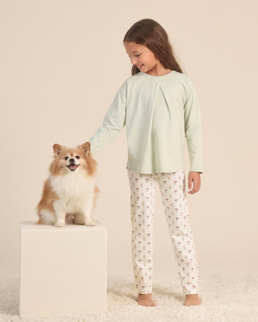 Pastel Floral Print Pajamas