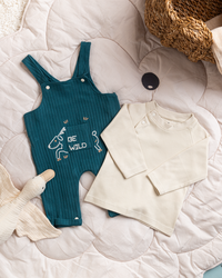 Animal Worl سالوبيت بيبي مطبوع حمالة وتيشرت كم