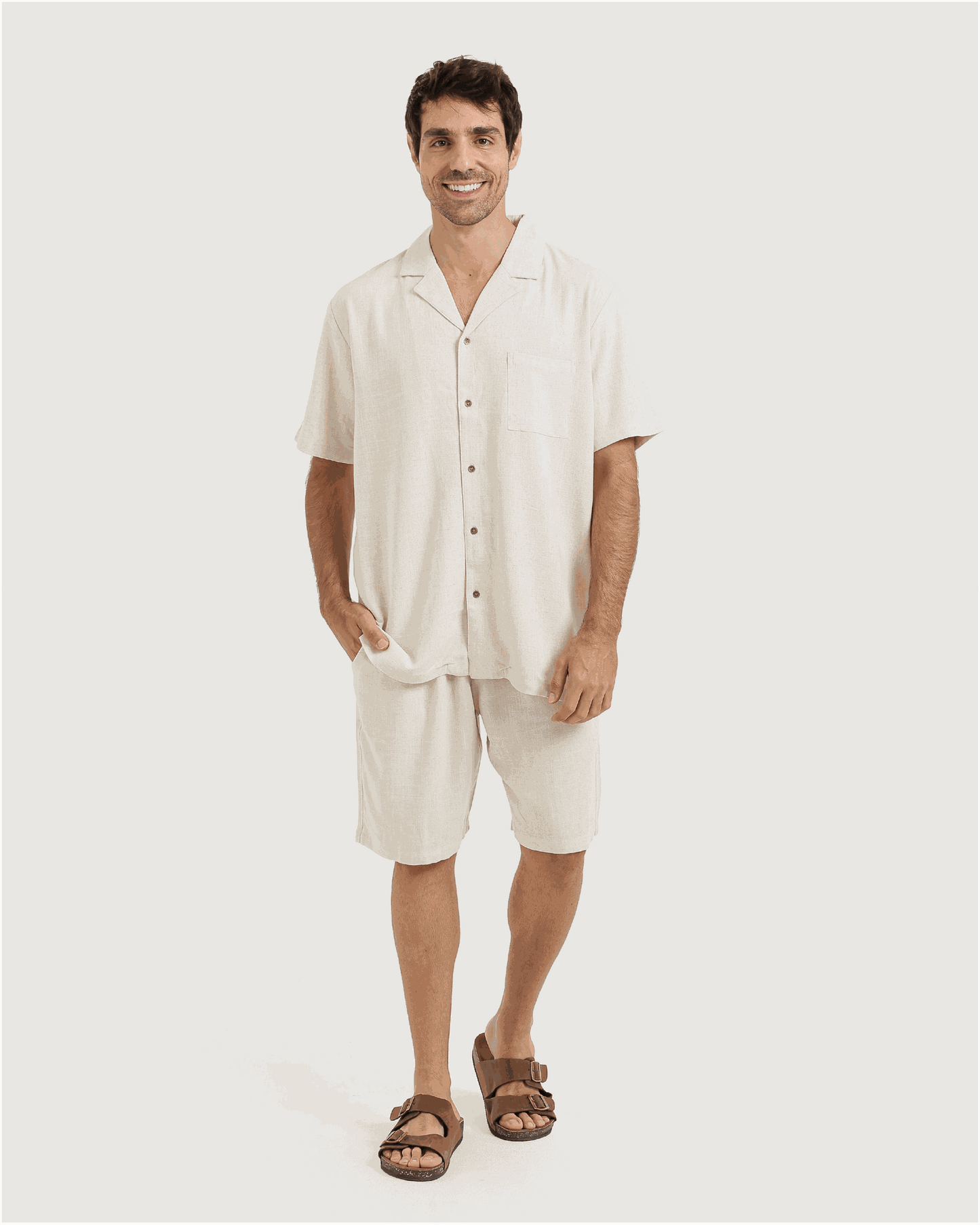 Men's linen set in multiple colors