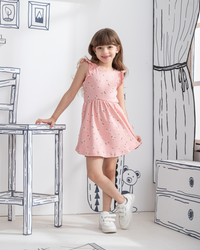 Floral Derbi baby girls cotton ribbed dress