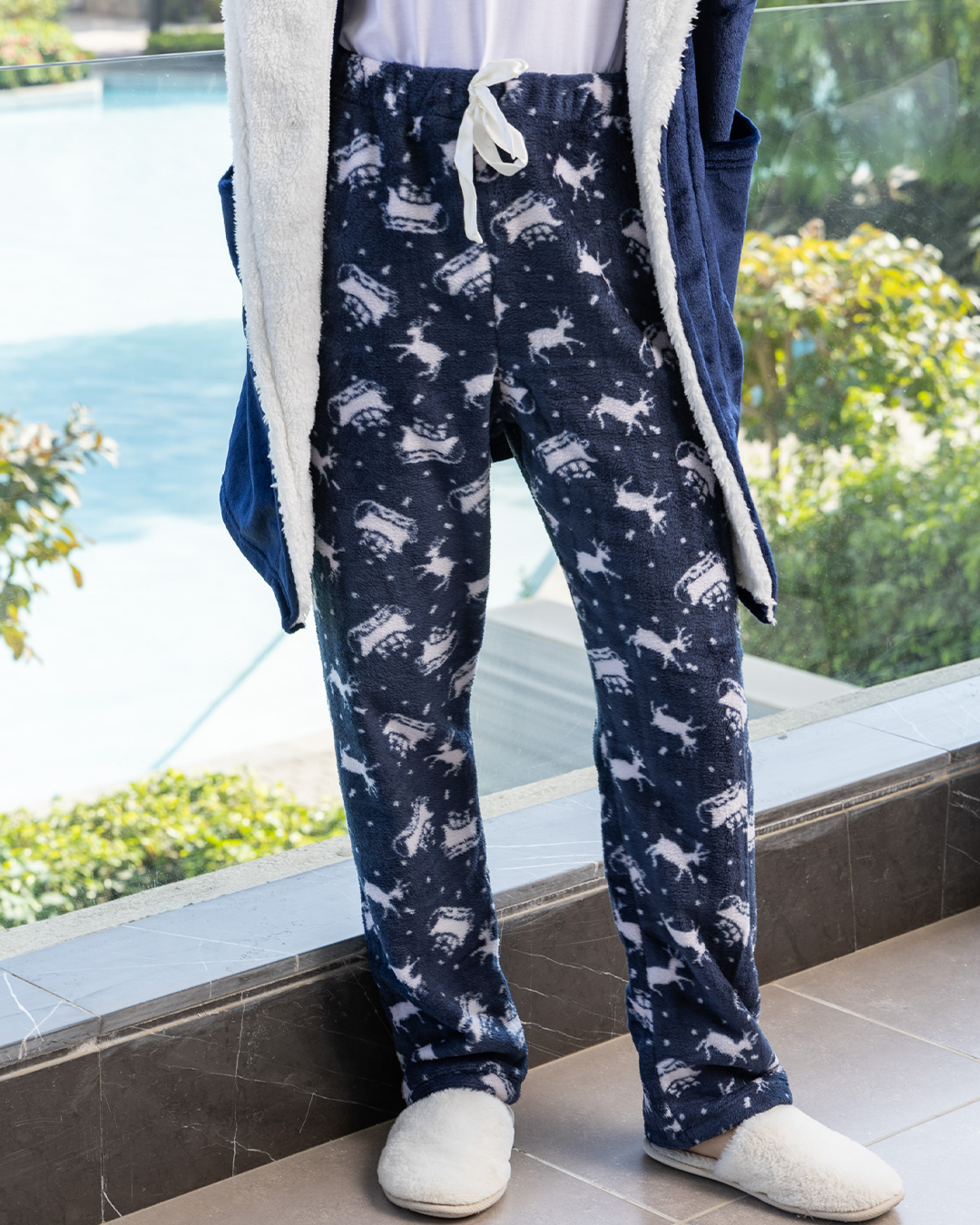 Women's winter trousers with drawstring deer