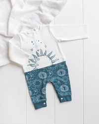 Sky night printed bodysuit for boys