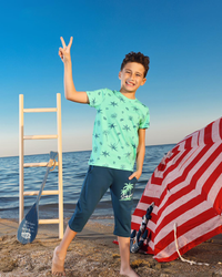 summer palm بيجامه اولادي اطفال نص كم وشورت