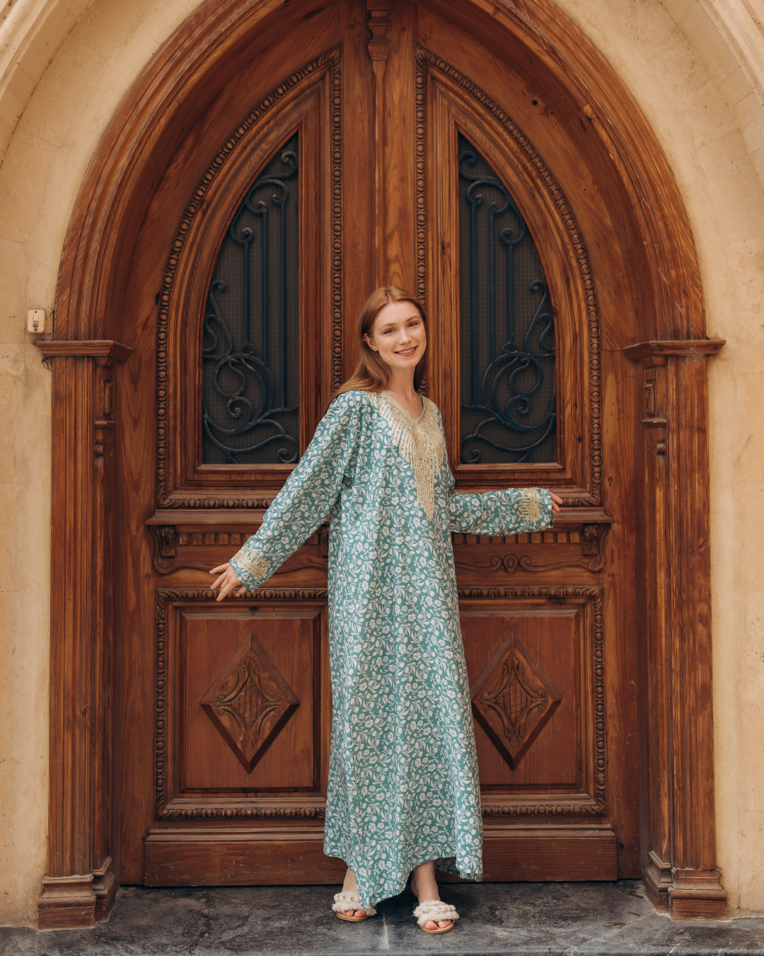 Floral viscose shirt with embroidered sleeves 12