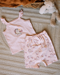 طقم بيبي بناتي يونيكورن