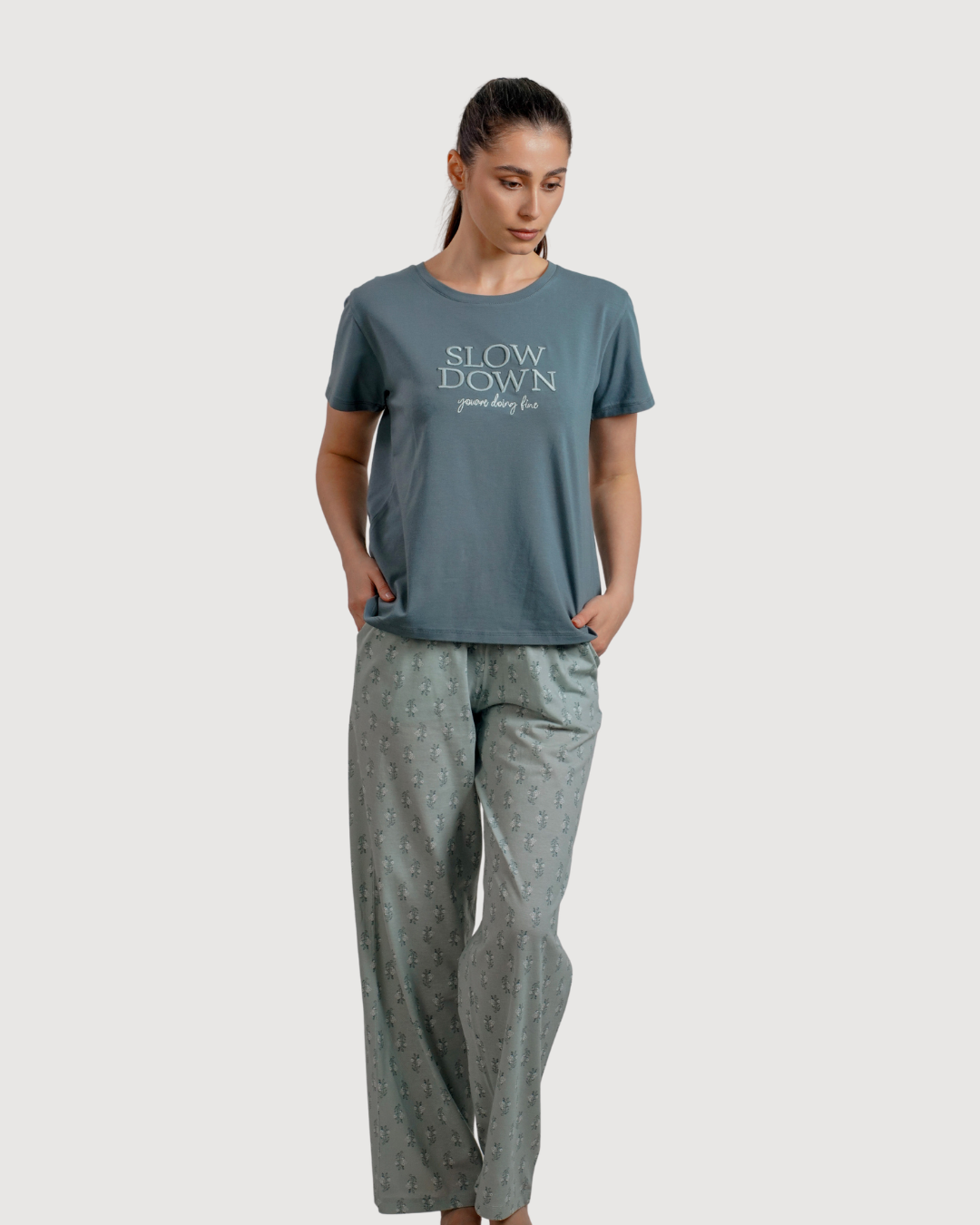 Women's pajamas floral trousers
