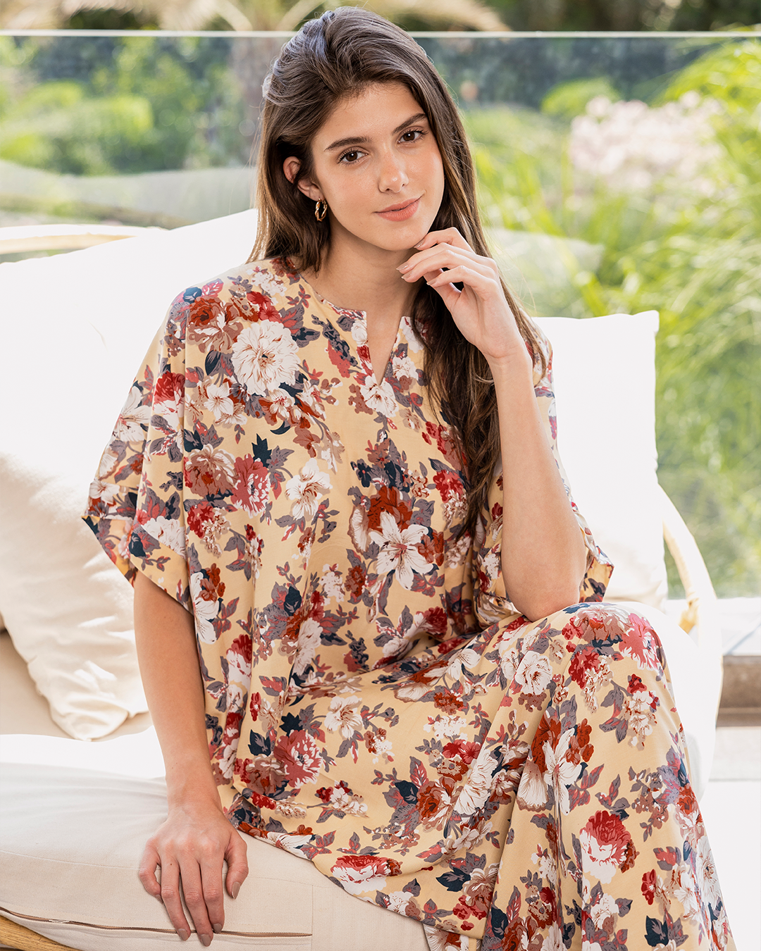 قميص فسكوز مشجر نص كم 119