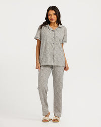 Women's Short Sleeve Pajama Set with Pants