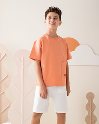 بيجاما شورت سمر ميلتون و توب نص كًم مع جيب كبير على الجنب