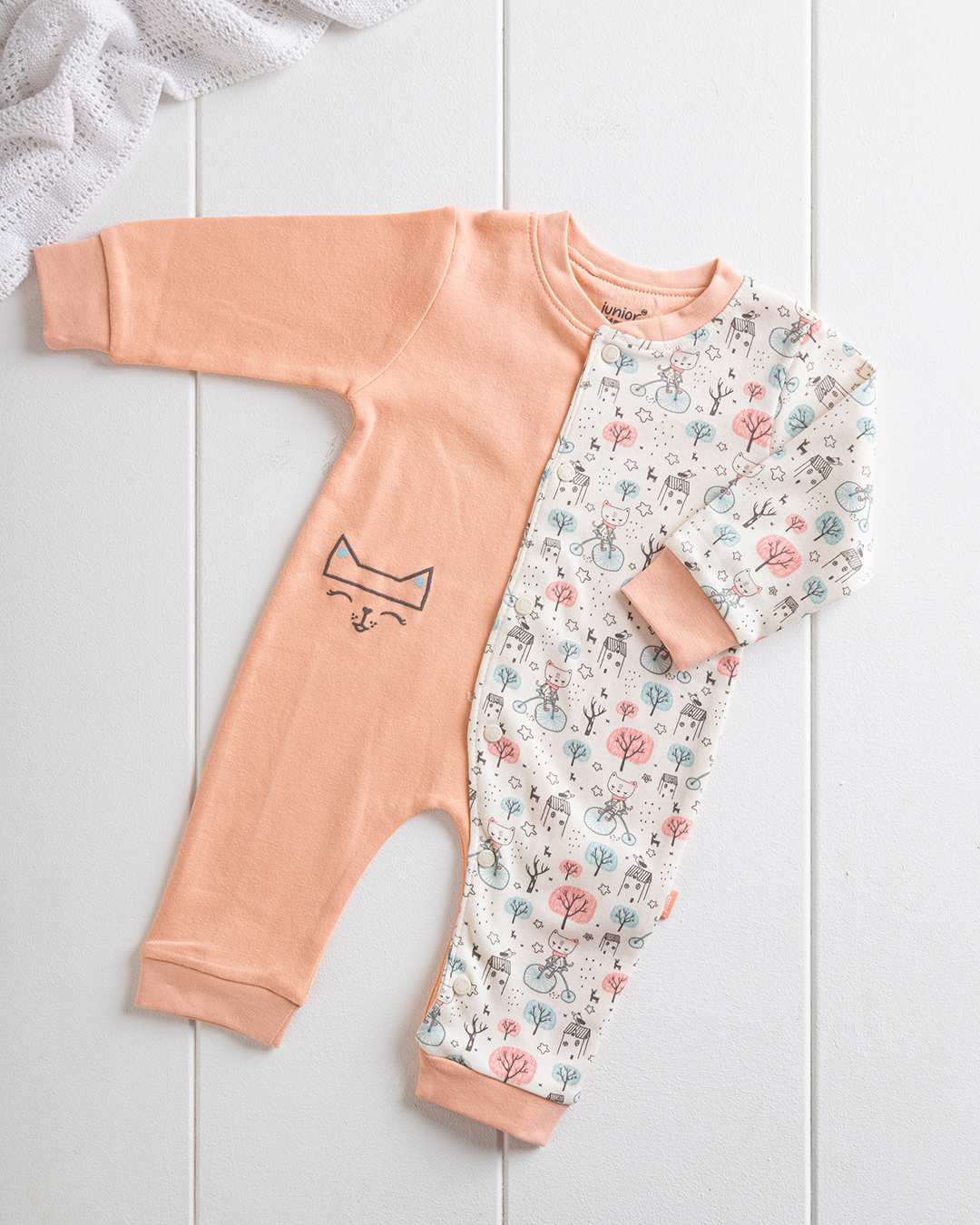 Happy Kitty سالوبيت بناتي مطبوع