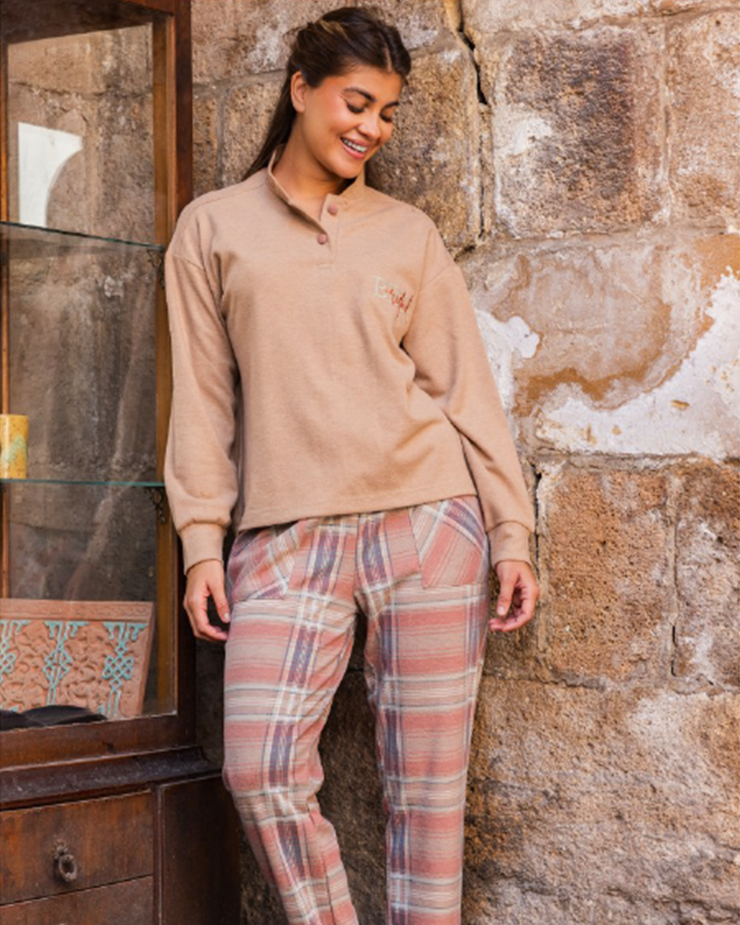 بيجاما حريمي كاروه بنطلون