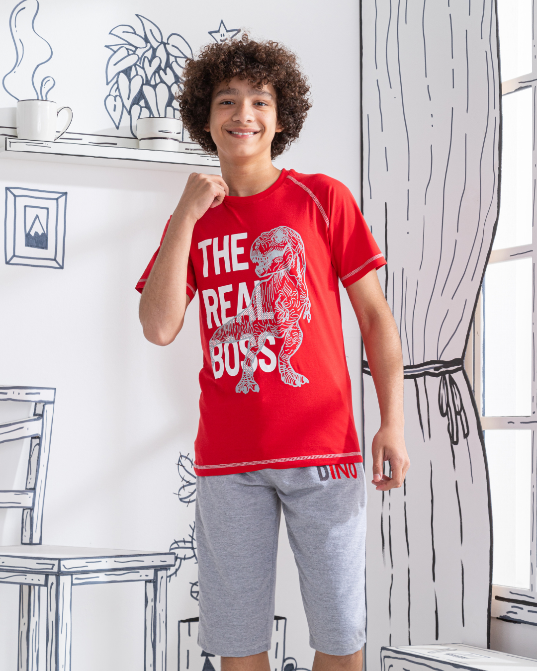 The Real Boss بيجامه اولادي طباعة