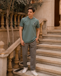 GLV EEAR LESS 29 Men's pajamas, rhubarb turban, printed on the chest