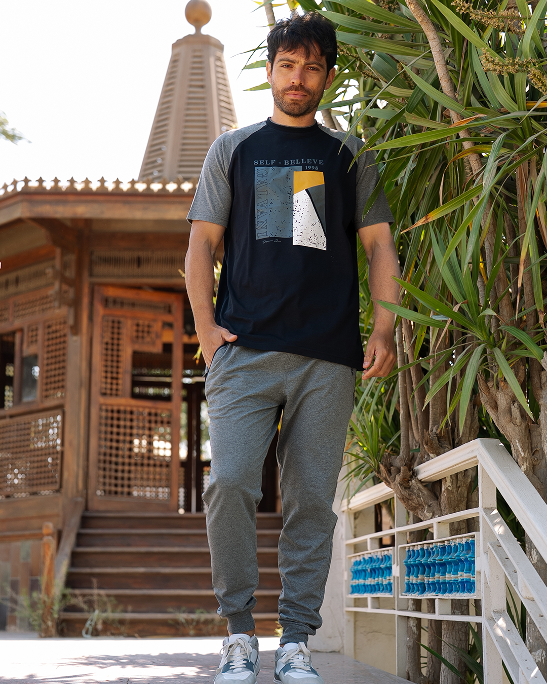 Self Believe بيجاما رجالي نص كم و بنطلون