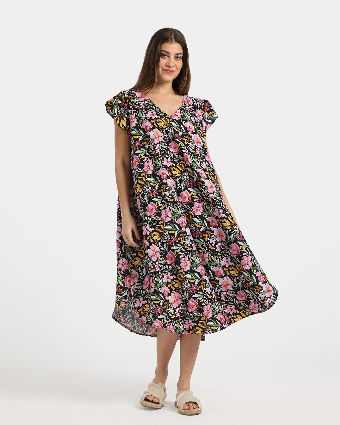 قميص فسكوز قصير مروحه 766