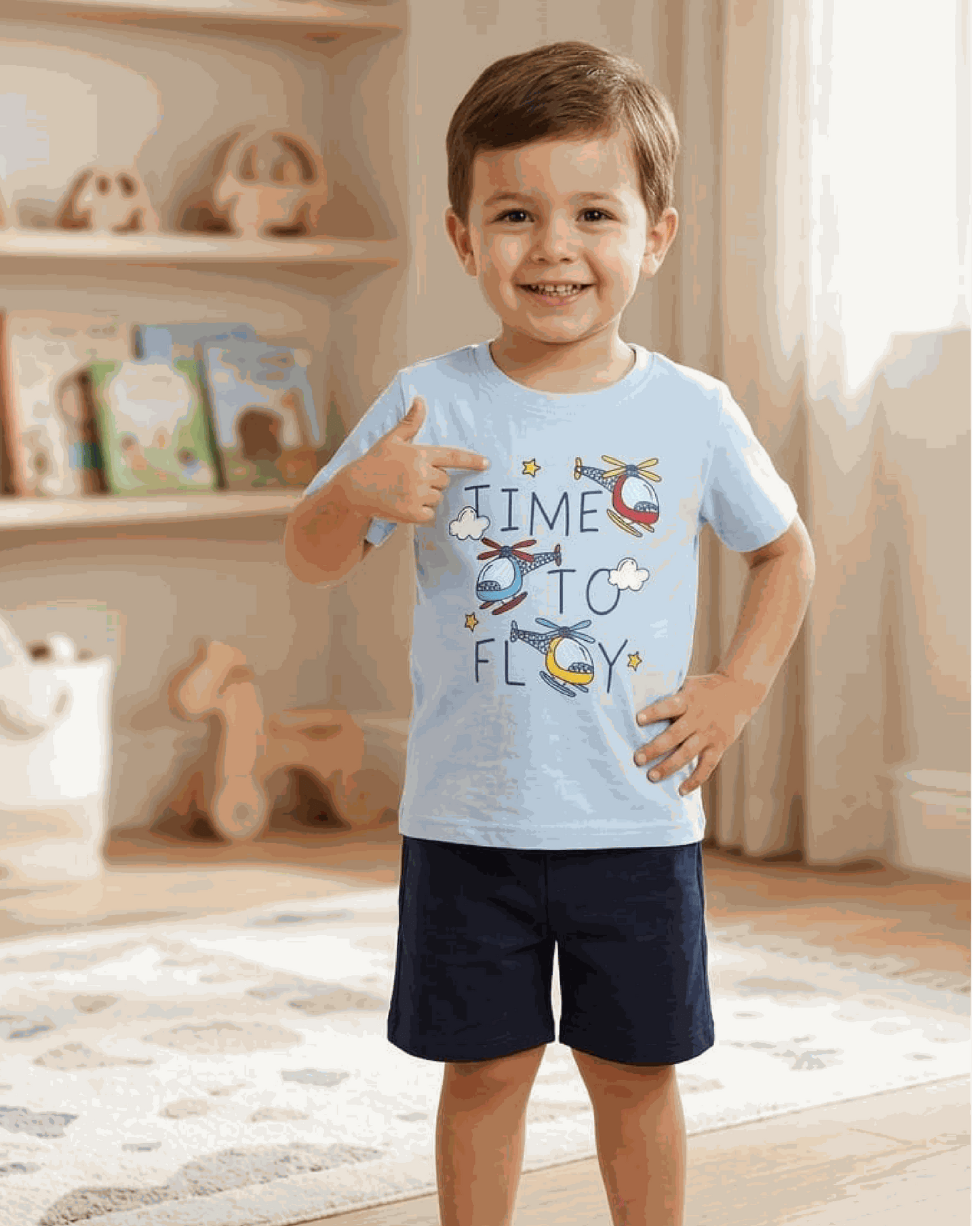 Kids Boys Pajamas Time to Fly