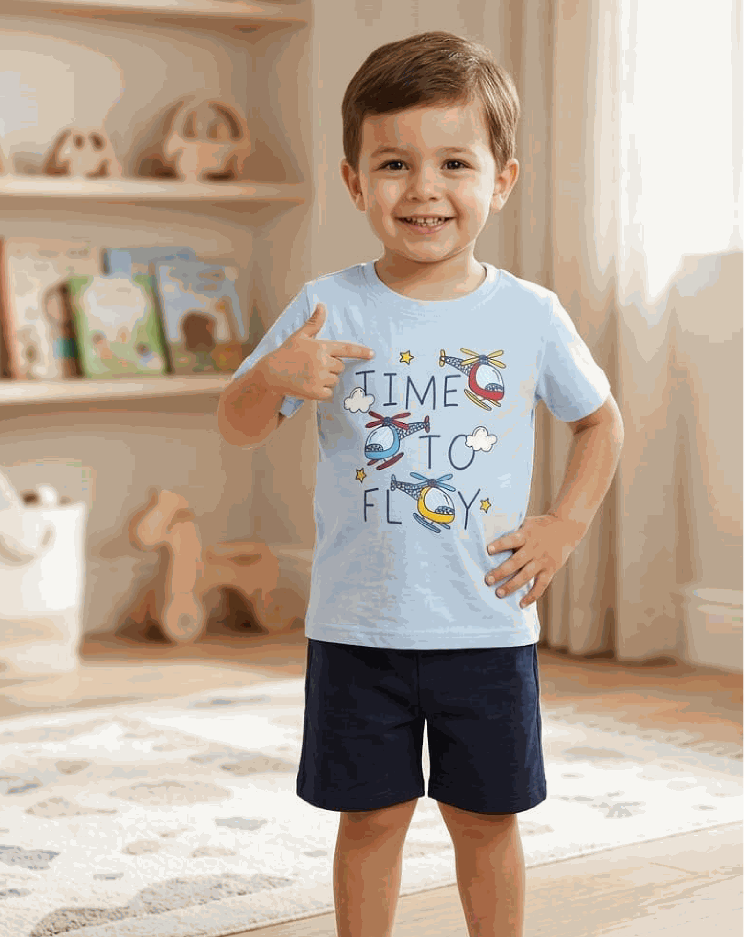 Kids Boys Pajamas Time to Fly