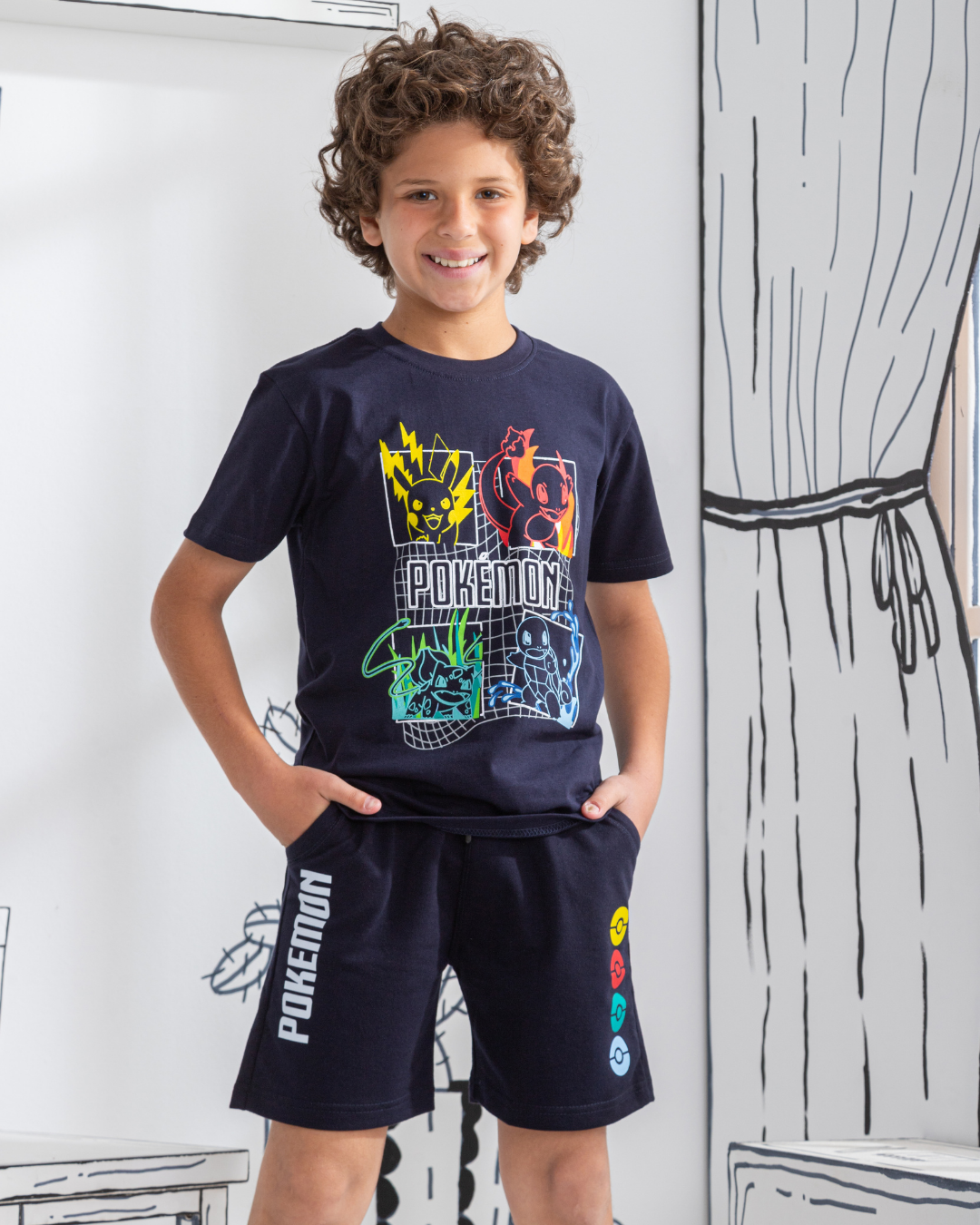 Pokemon بيجامه اولادي شورت اطفال بوكيمون
