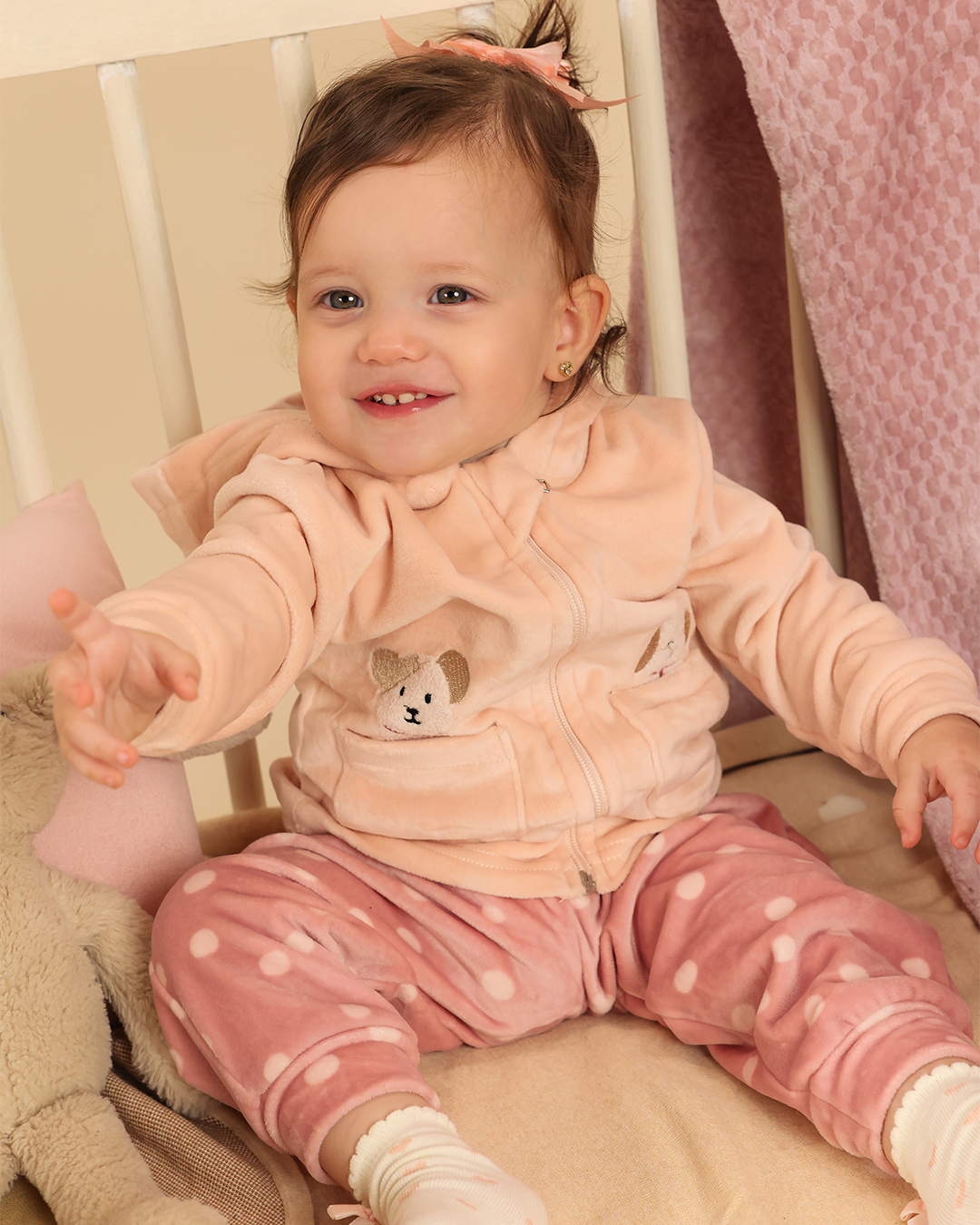 طقم بناتي بيبي نقاط
