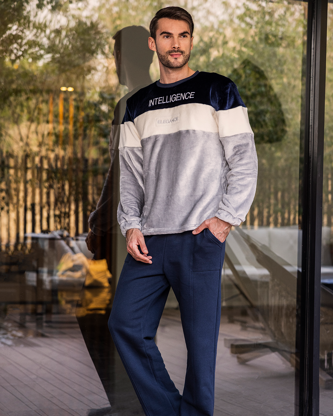 بيجاما رجالي كُم طويل بولار Intelligence