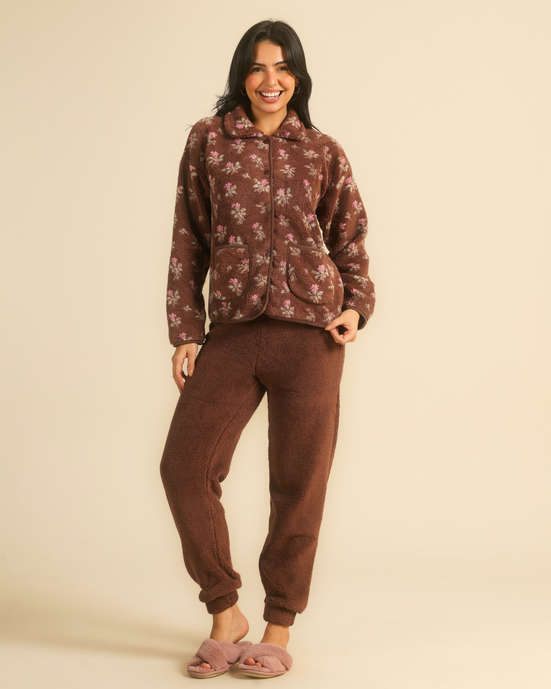 Woodland Bloom Soft Collar Women Pajama