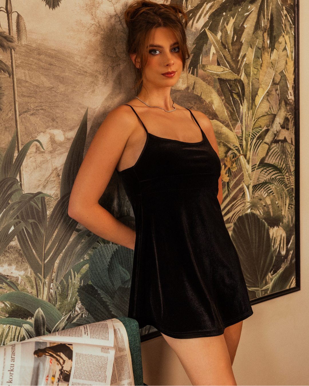 Mini Dress Women's strapless dress