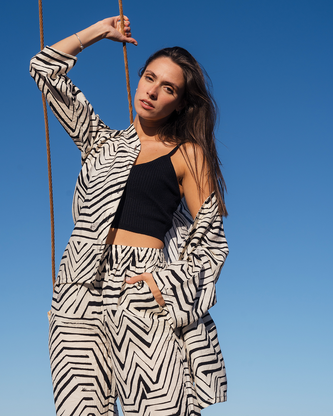Geometric Women's Jacket Set