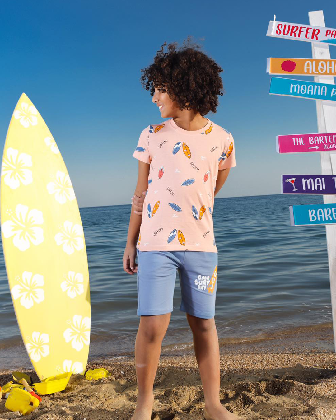 good surf day بيجامه اولادي اطفال نص كم وشورت