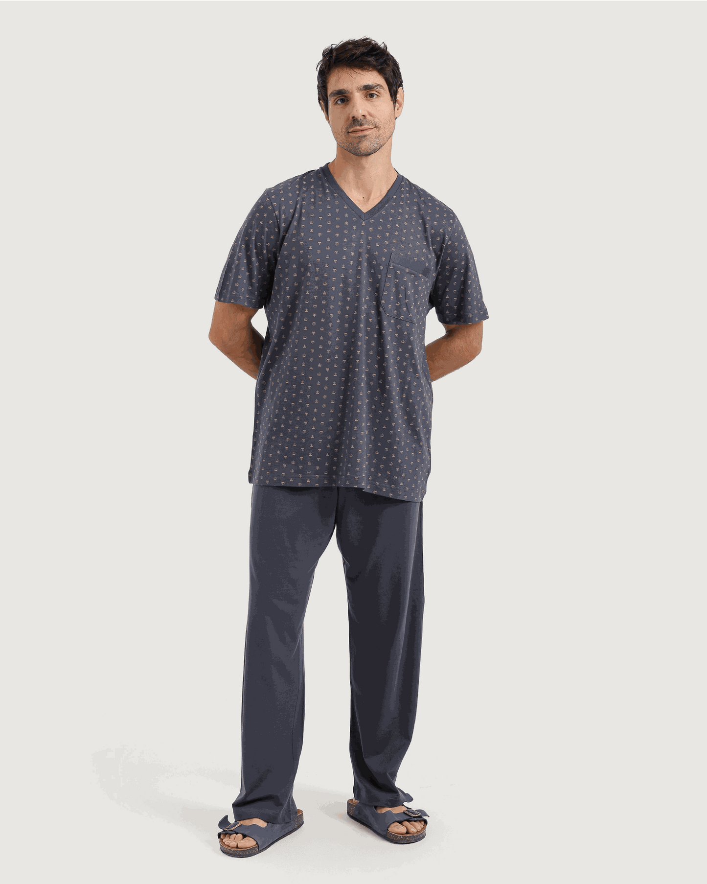 Classic men's look with crown pajamas
