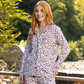 Brushes Women's pajamas with printed cotton velor buttons