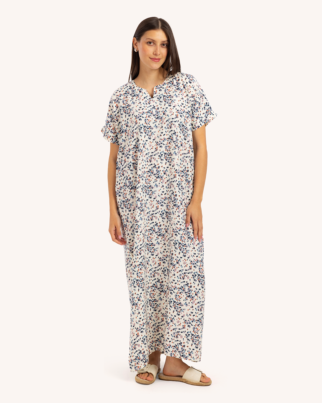 قميص فسكوز نص كم مشجر 59