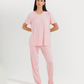 Women's Half Sleeve Pajama with Embroidered Pants