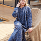 Long sleeve floral night gown