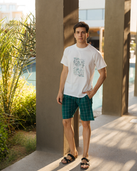 Concept men's pajamas with half sleeves and shorts