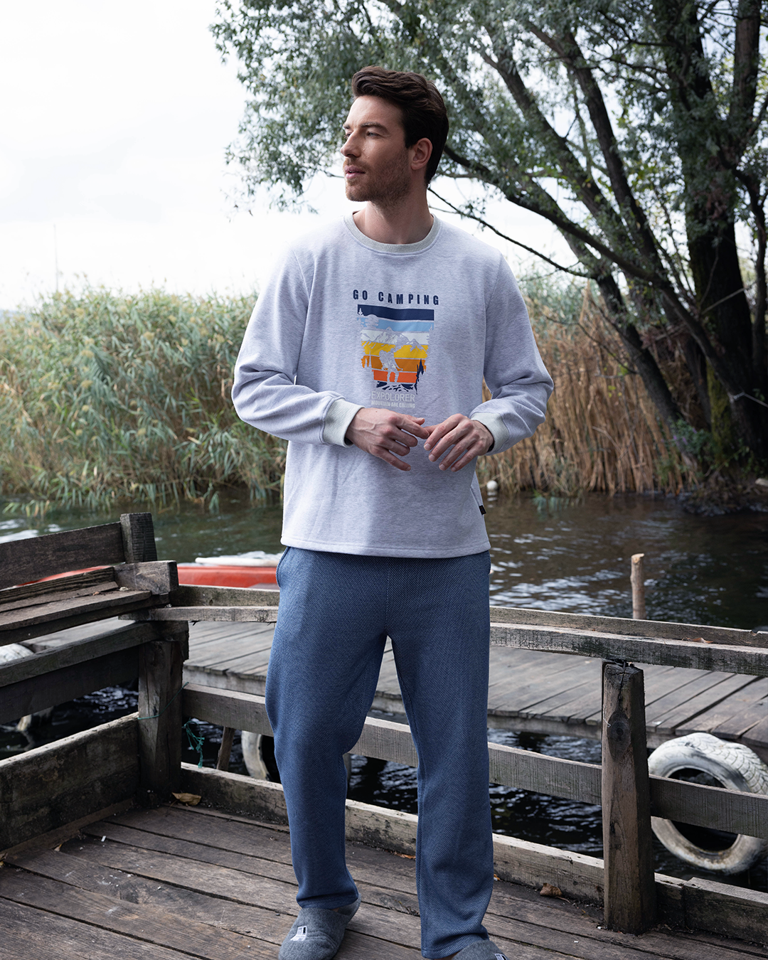 Explore Men's Melton Plain * Jacquard Pajamas