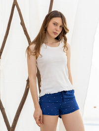 Women's pajamas with dotted shorts
