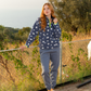 Indigo Flowerبيجاما حريمي جاكت بسوستة
