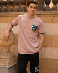 GLV FREEDOM  بيجامه رجالي حوض شورت طابعة علي الصدر