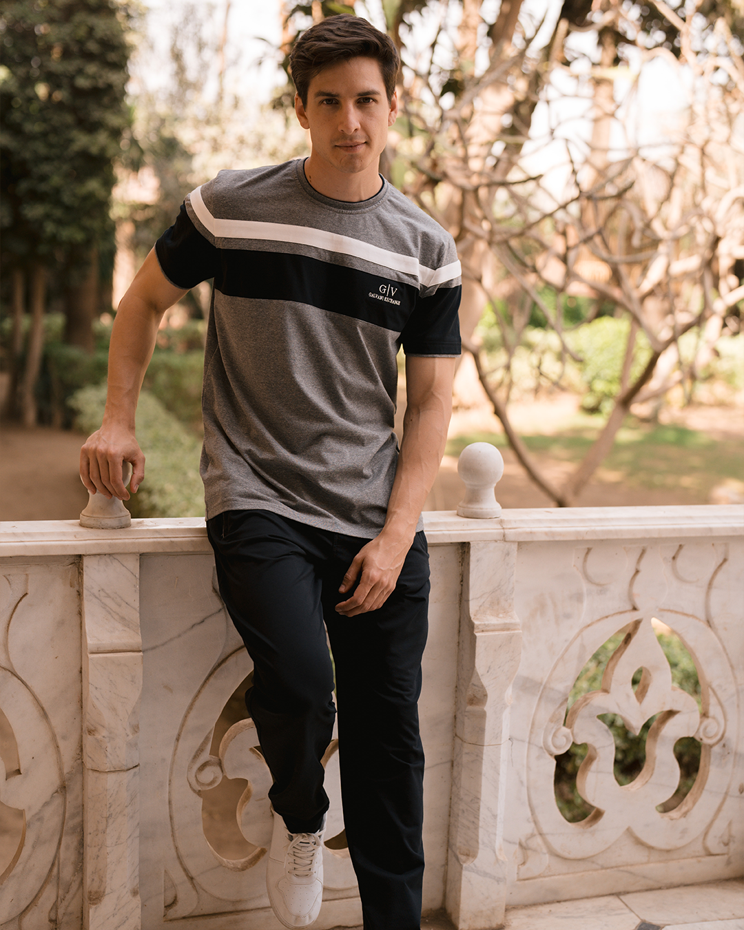 GLV EXCHANGE بيجامه رجالي حوض شروال طابعة علي الصدر