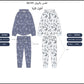 Floral Quilted Girls Pajama in snow Colors