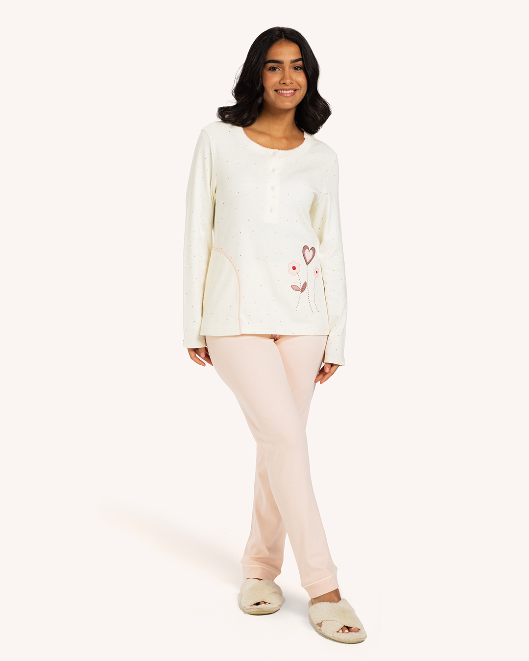Pyjama avec vous et pantalon pointillé