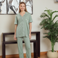 Women's classic plain half-sleeve pajamas
