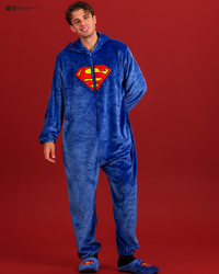Men's Superman-print onesie
